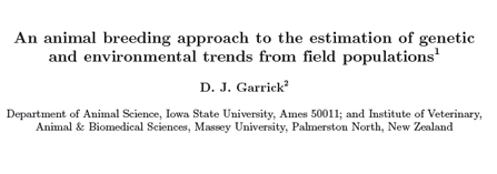An animal breeding approach to the estimation of genetic and environmental trends from field populations
