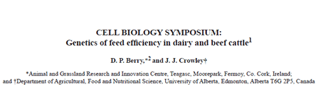 Genetics of feed efficiency in dairy and beef cattle